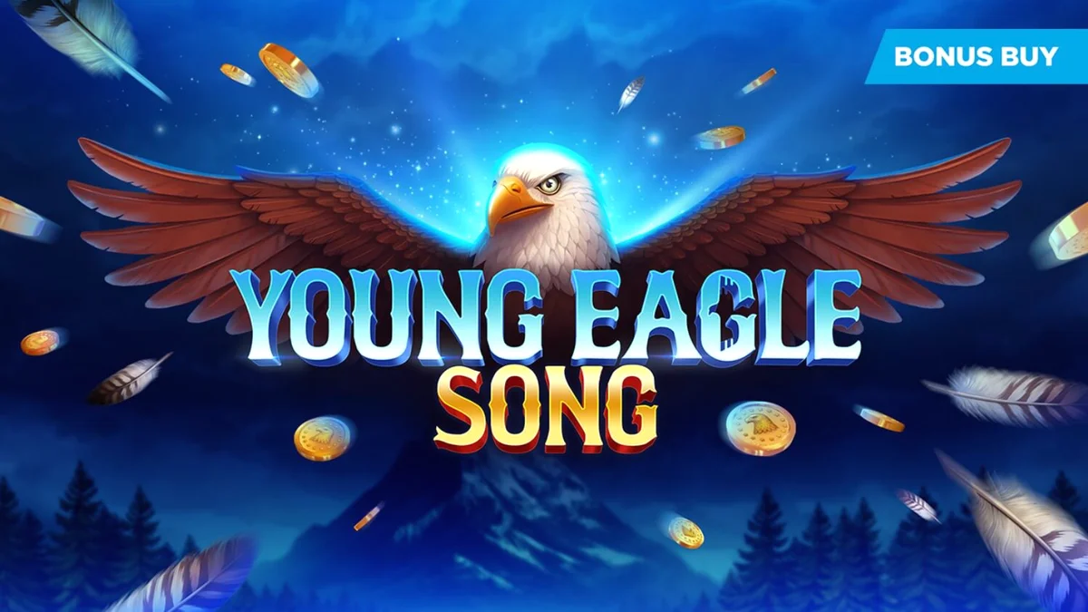 Giao diện trò chơi Young Eagle Song với hình ảnh đại bàng và thiên nhiên hoang dã
