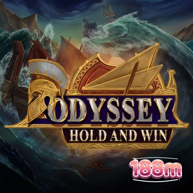 Giao diện trò chơi Odyssey Hold and Win với lưới 4x4 và chủ đề thần thoại Hy Lạp